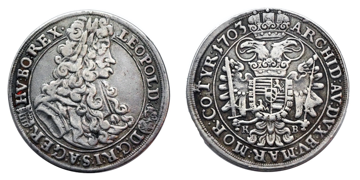 I.Lipót 1657-1705 1/2 tallér 1703 KB