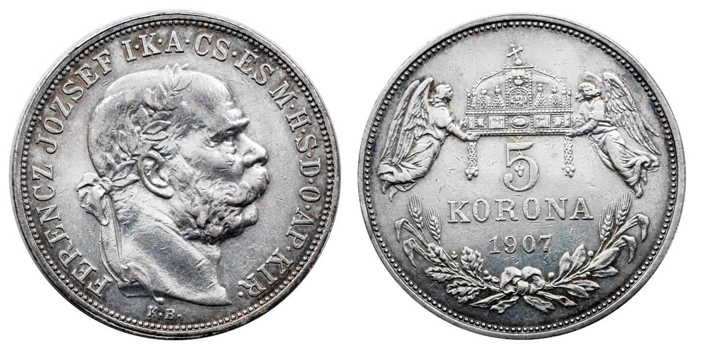 Ferenc József 5 korona 1907 KB
