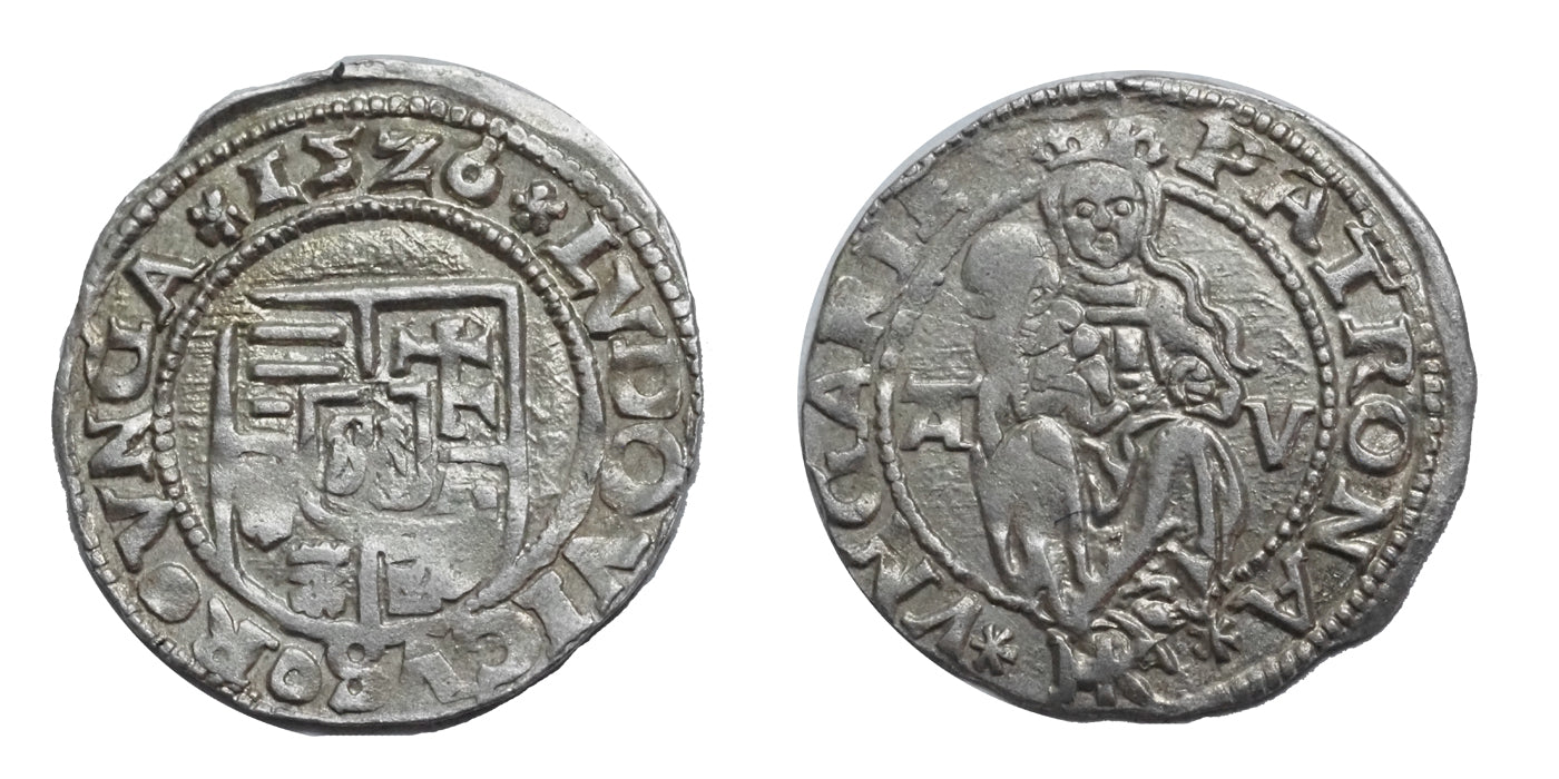 II.Lajos 1516-1526 denár Visegrád