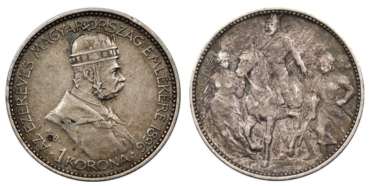 Ferenc József 1848-1916 milleneumi korona